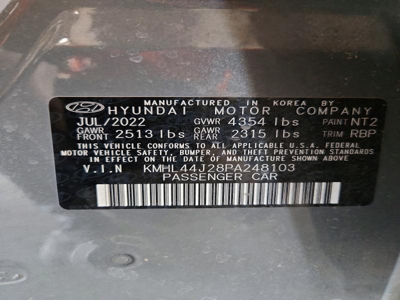 64500526 :رقم المزاد ، KMHL44J28PA248103 vin ، 2023 Hyundai Sonata مزاد بيع