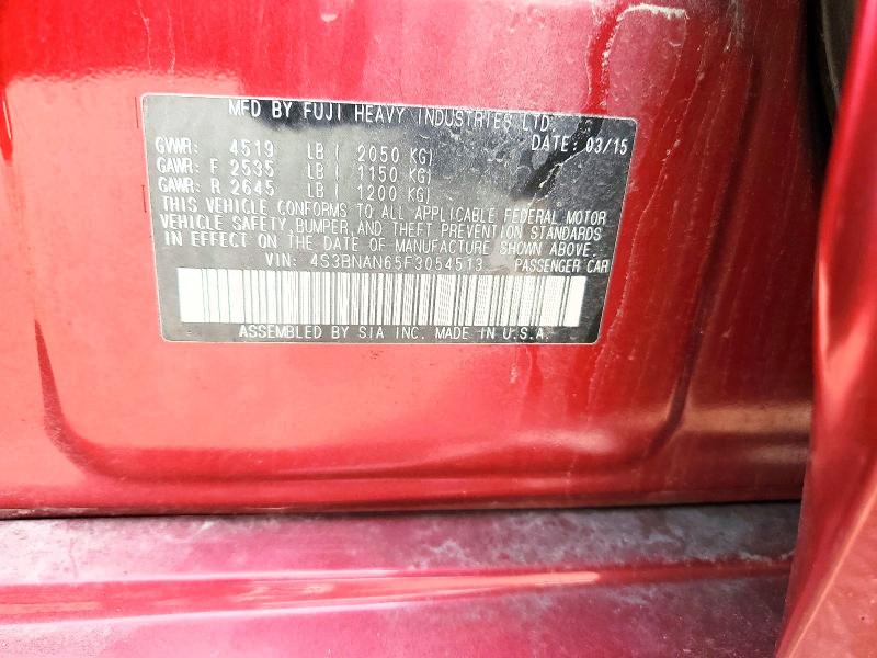 Aukcja sprzedaży 2015 Subaru Legacy, vin: 4S3BNAN65F3054513, numer aukcji: 64451866