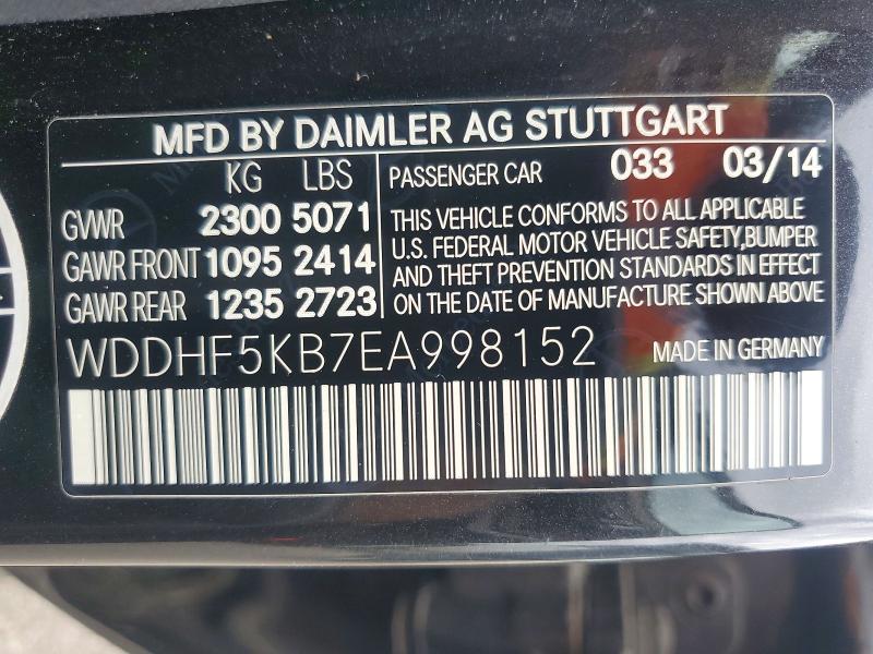 Продаж на аукціоні авто 2014 Mercedes-benz E, vin: WDDHF5KB7EA998152, номер лоту: 65593976