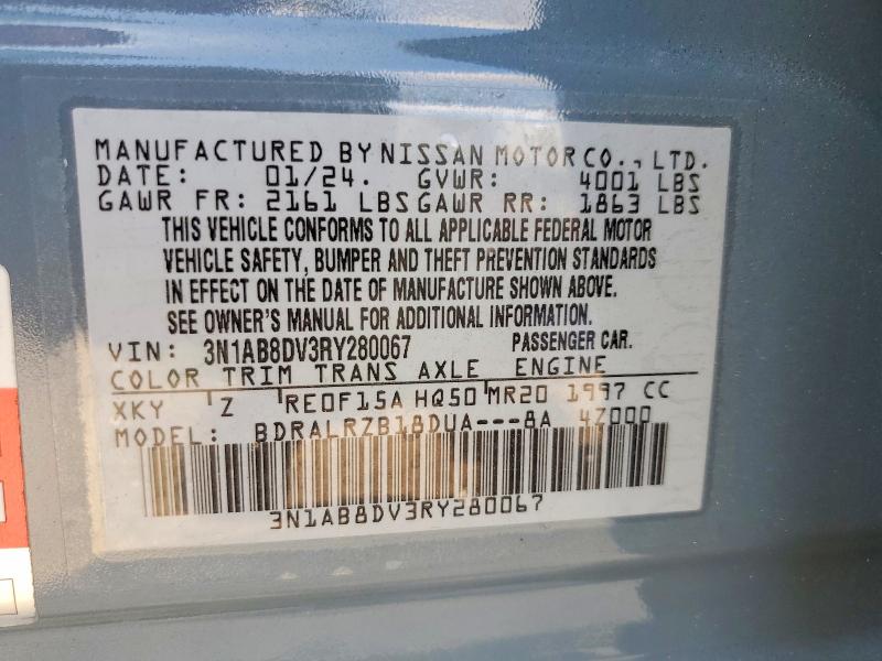 66710516 :رقم المزاد ، 3N1AB8DV3RY280067 vin ، 2024 Nissan Sentra مزاد بيع