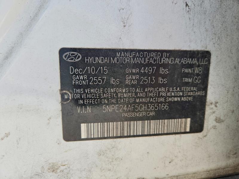 Продажа на аукционе авто 2016 Hyundai Sonata, vin: 5NPE24AF5GH365166, номер лота: 64138106