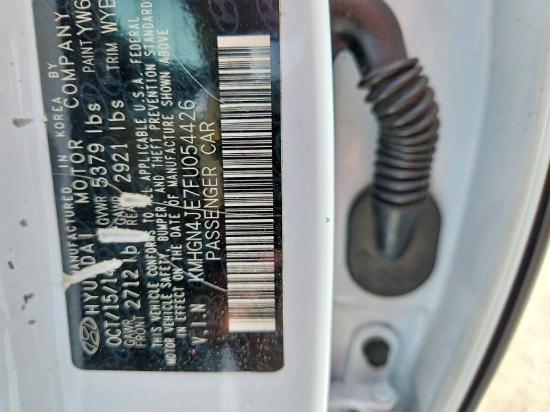 64006326 :رقم المزاد ، KMHGN4JE7FU054426 vin ، 2015 Hyundai Genesis مزاد بيع