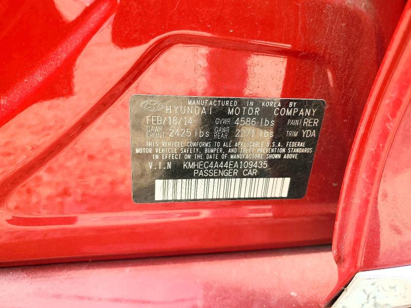 Продаж на аукціоні авто 2014 Hyundai Sonata, vin: KMHEC4A44EA109435, номер лоту: 64542266
