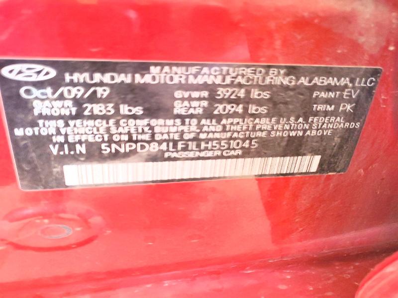 2020 Hyundai Elantra მანქანა იყიდება აუქციონზე, vin: 5NPD84LF1LH551045, აუქციონის ნომერი: 64233346