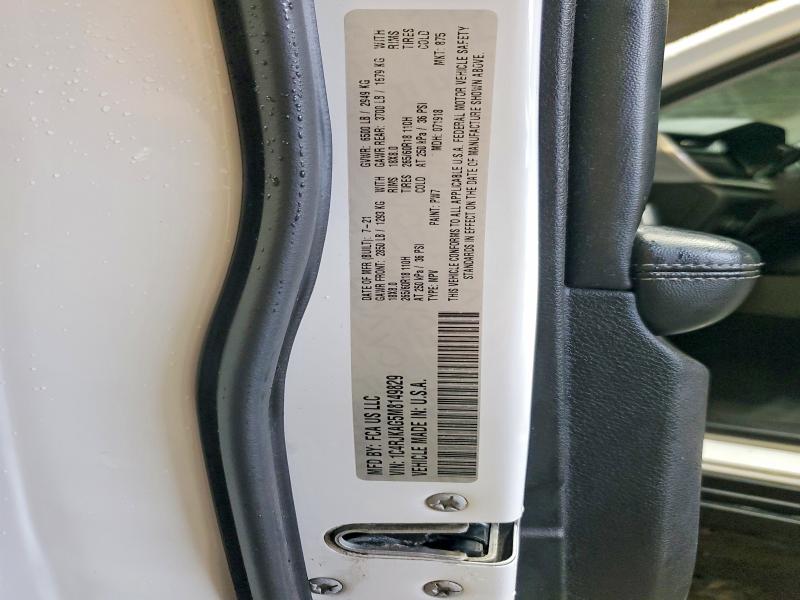 66902696 :رقم المزاد ، 1C4RJKAG5M8149829 vin ، 2021 Jeep Grand Cherokee مزاد بيع