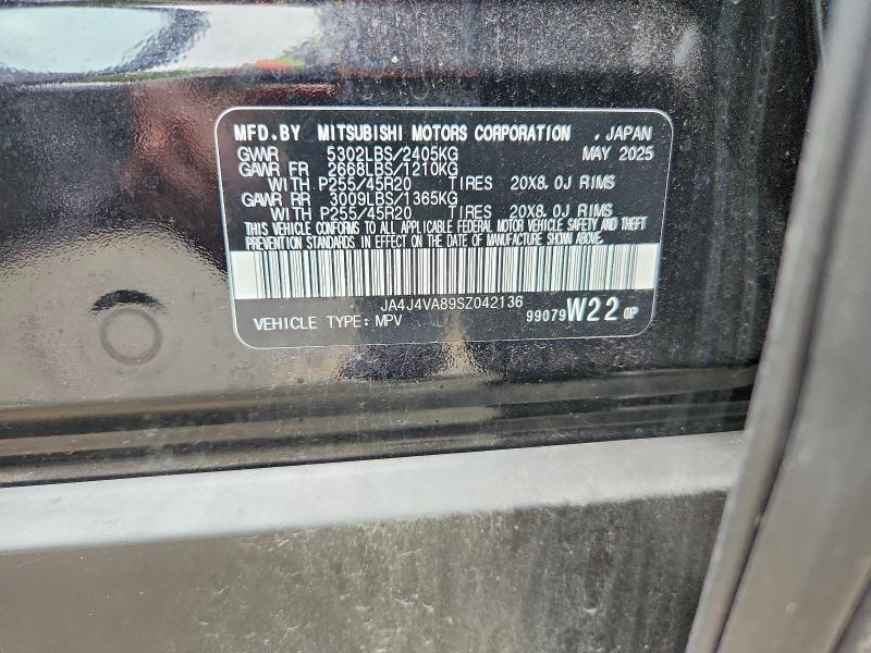 65007566 :رقم المزاد ، JA4J4VA89SZ042136 vin ، 2025 Mitsubishi Outlander مزاد بيع