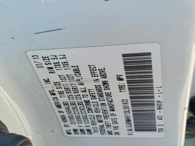 62629816 :رقم المزاد ، 5J6RM4H71DL081433 vin ، 2013 Honda Cr-v مزاد بيع