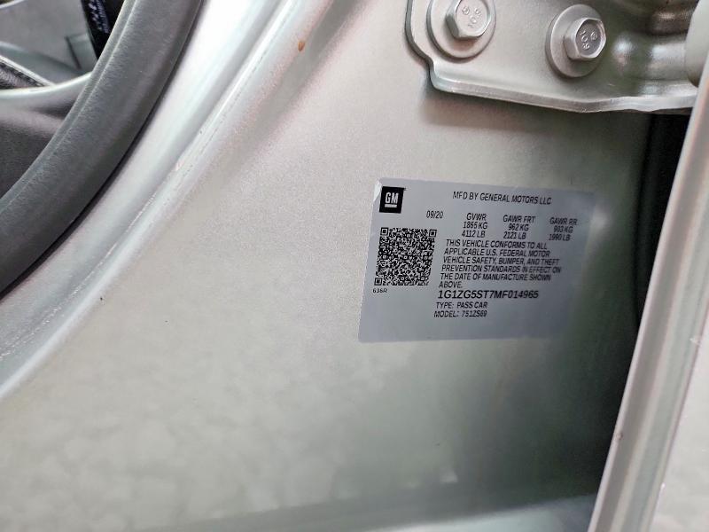 63178036 :رقم المزاد ، 1G1ZG5ST7MF014965 vin ، 2021 Chevrolet Malibu مزاد بيع