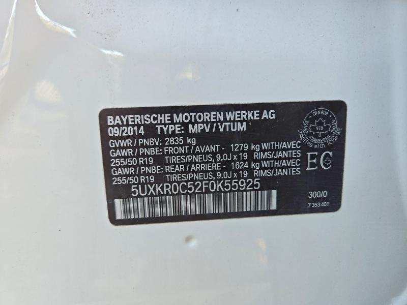 Продажа на аукционе авто 2015 Bmw X5, vin: 5UXKR0C52F0K55925, номер лота: 66053676