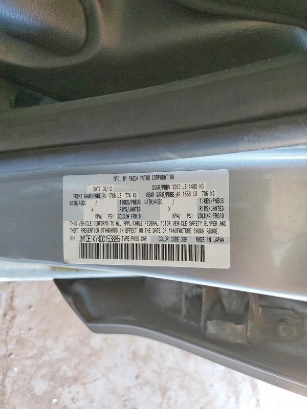 64399976 :رقم المزاد ، JM1DE1KY4D0153885 vin ، 2013 Mazda Mazda 2 مزاد بيع