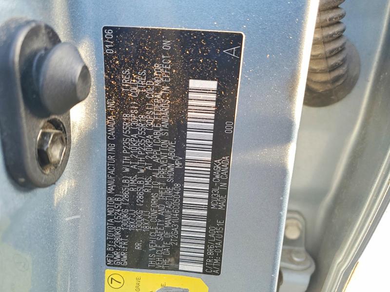 Aukcja sprzedaży 2006 Lexus Rx, vin: 2T2GA31U46C050408, numer aukcji: 66246466