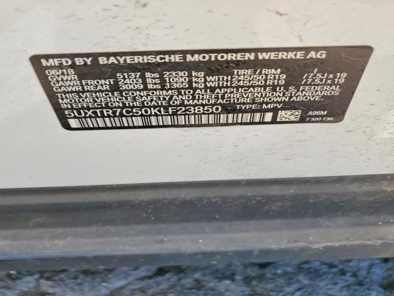 Aukcja sprzedaży 2019 Bmw X3, vin: 5UXTR7C50KLF23850, numer aukcji: 64518876