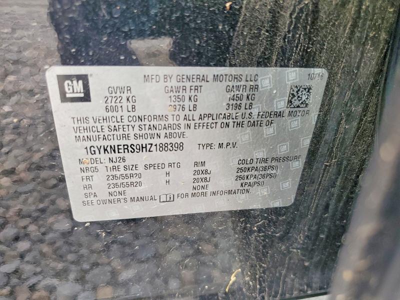 Aukcja sprzedaży 2017 Cadillac Xt5, vin: 1GYKNERS9HZ188398, numer aukcji: 64410046