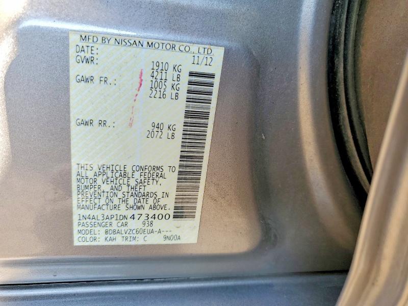 Aukcja sprzedaży 2013 Nissan Altima, vin: 1N4AL3AP1DN473400, numer aukcji: 64079206