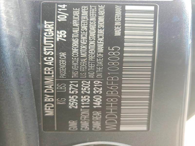 66424086 :رقم المزاد ، WDDHH8JB6FB108085 vin ، 2015 Mercedes-benz E مزاد بيع