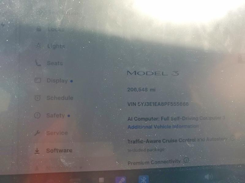 2023 Tesla Model 3 მანქანა იყიდება აუქციონზე, vin: 5YJ3E1EA8PF555666, აუქციონის ნომერი: 63715576
