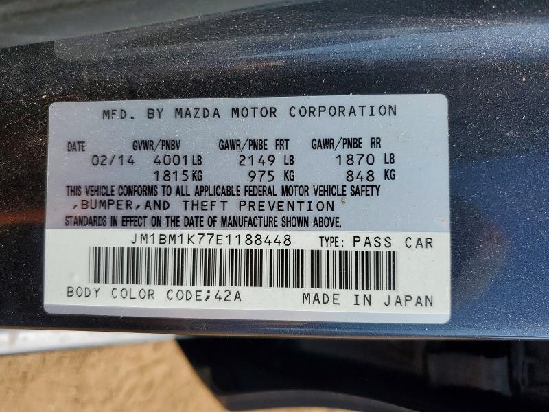 Продаж на аукціоні авто 2014 Mazda 3, vin: JM1BM1K77E1188448, номер лоту: 64284016