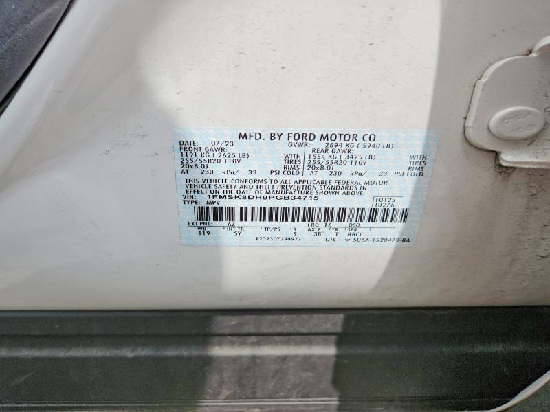 Продаж на аукціоні авто 2023 Ford Explorer, vin: 1FMSK8DH9PGB34715, номер лоту: 63475696