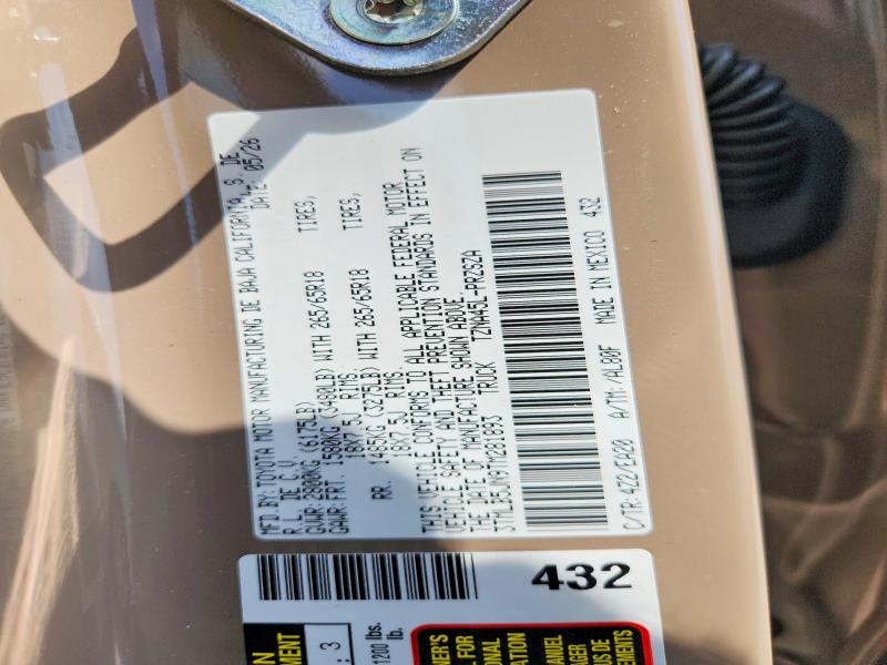 64215846 :رقم المزاد ، 3TMLB5JN9TM281893 vin ، 2026 Toyota Tacoma مزاد بيع