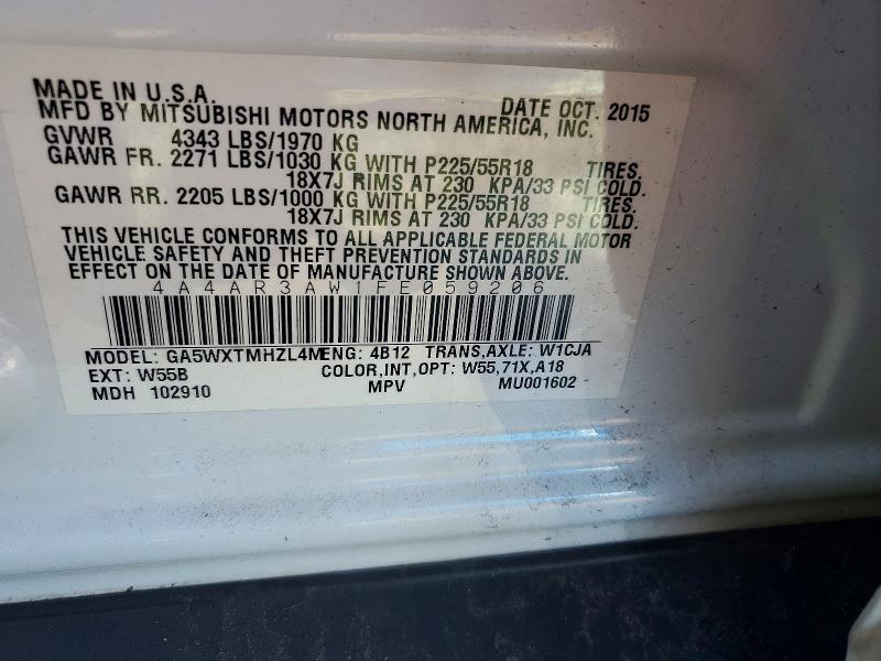 Продаж на аукціоні авто 2015 Mitsubishi Outlander Sport, vin: 4A4AR3AW1FE059206, номер лоту: 65840906
