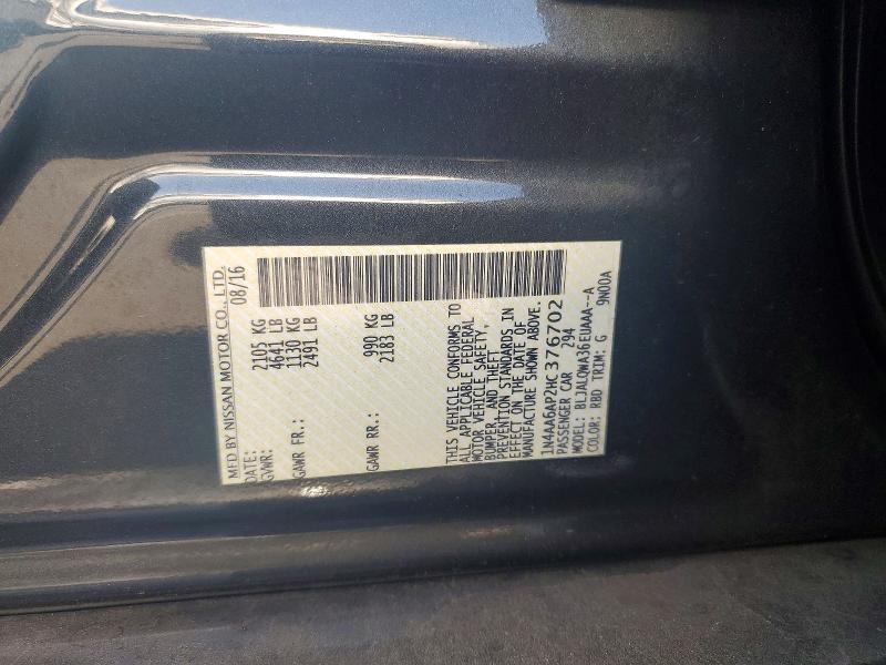 Auction sale of the 2017 Nissan Maxima, vin: 1N4AA6AP2HC376702, lot number: 66186956