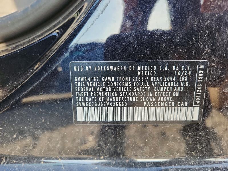 Продаж на аукціоні авто 2025 Volkswagen Jetta, vin: 3VWEX7BU5SM025550, номер лоту: 66181606