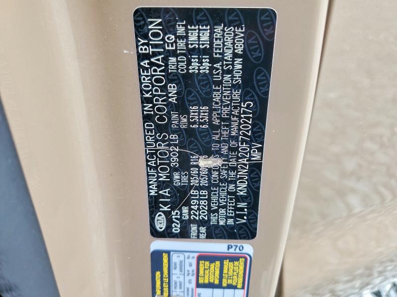 Aukcja sprzedaży 2015 Kia Soul, vin: KNDJN2A20F7202175, numer aukcji: 64498736
