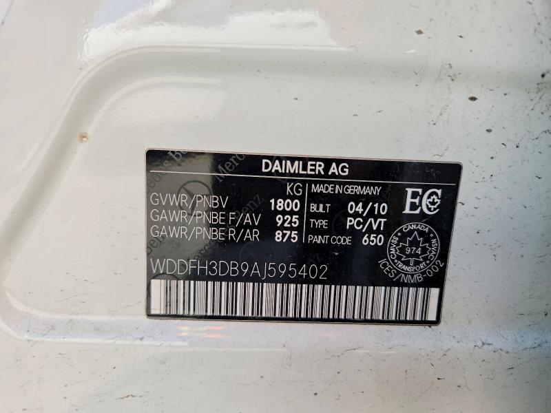 Продажа на аукционе авто 2010 Mercedes-benz B200, vin: WDDFH3DB9AJ595402, номер лота: 63422946