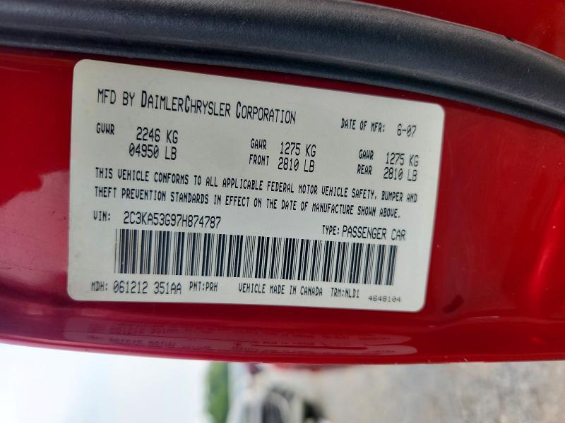 Продажа на аукционе авто 2007 Chrysler 300, vin: 2C3KA53G97H874787, номер лота: 64704756
