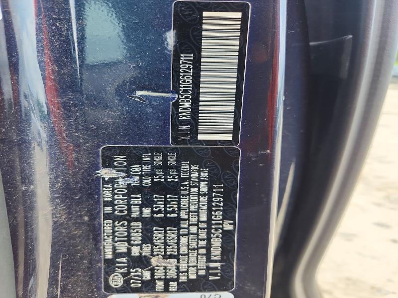 63562966 :رقم المزاد ، KNDMB5C11G6129711 vin ، 2016 Kia Sedona مزاد بيع