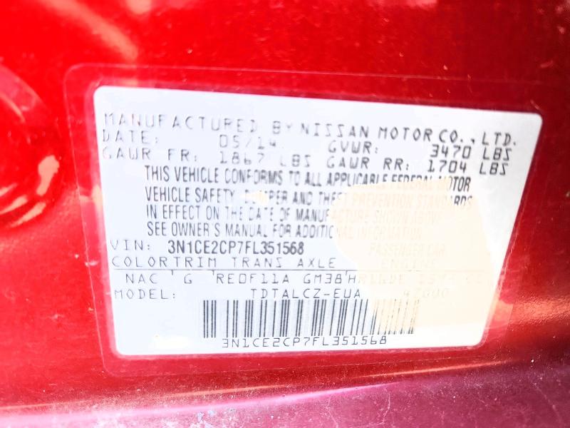 Продаж на аукціоні авто 2015 Nissan Versa Note, vin: 3N1CE2CP7FL351568, номер лоту: 63558076