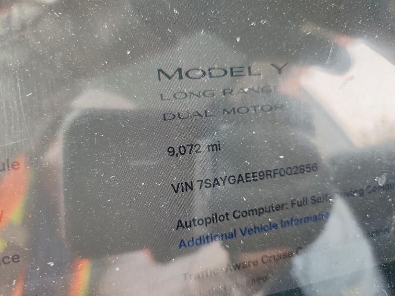 Aukcja sprzedaży 2024 Tesla Model Y, vin: 7SAYGAEE9RF002856, numer aukcji: 64685006