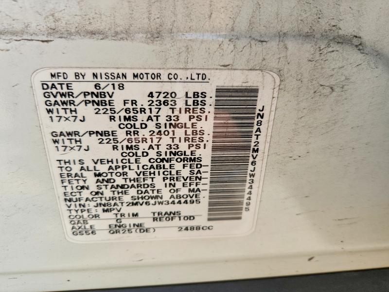 Продаж на аукціоні авто 2018 Nissan Rogue, vin: JN8AT2MV6JW344495, номер лоту: 66841926