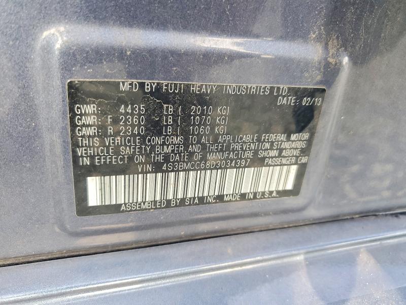 Aukcja sprzedaży 2013 Subaru Legacy, vin: 4S3BMCC68D3034397, numer aukcji: 66257576