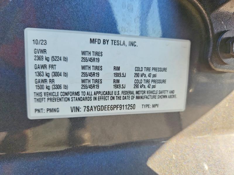 63693896 :رقم المزاد ، 7SAYGDEE6PF911250 vin ، 2023 Tesla Model Y مزاد بيع