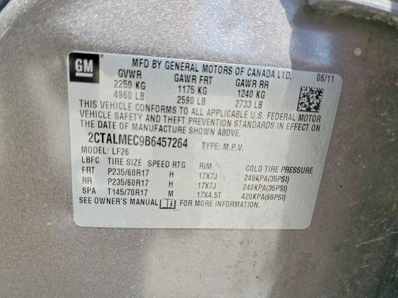 Продажа на аукционе авто 2011 Gmc Terrain, vin: 2CTALMEC9B6457264, номер лота: 63617326