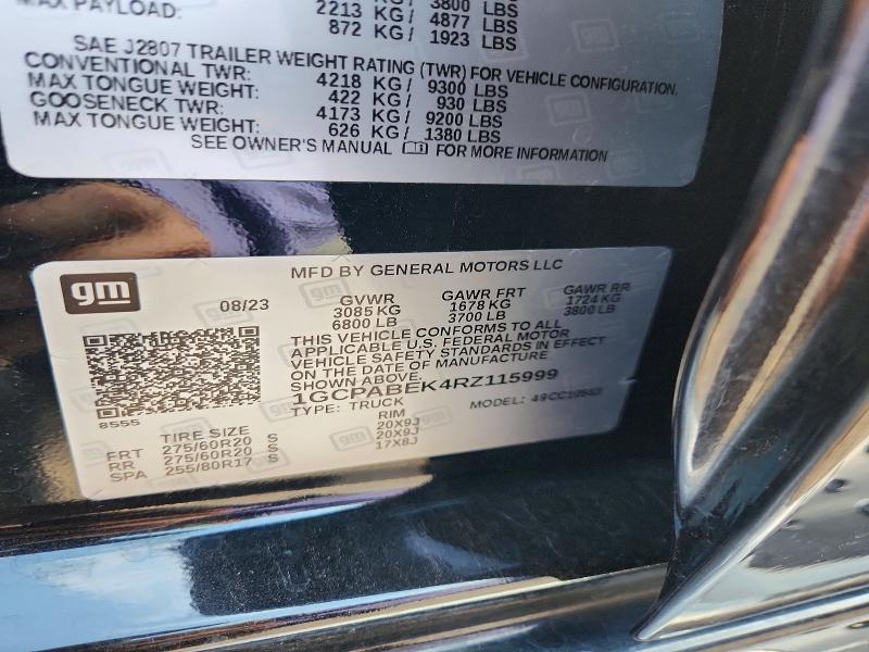 63751546 :رقم المزاد ، 1GCPABEK4RZ115999 vin ، 2024 Chevrolet Silverado مزاد بيع