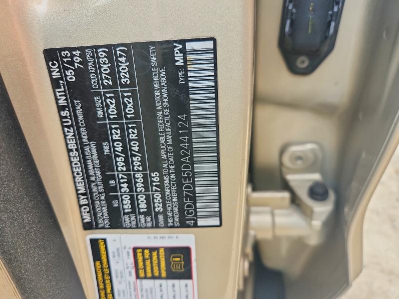 Auction sale of the 2013 Mercedes-benz Gl, vin: 4JGDF7DE5DA244124, lot number: 62970996