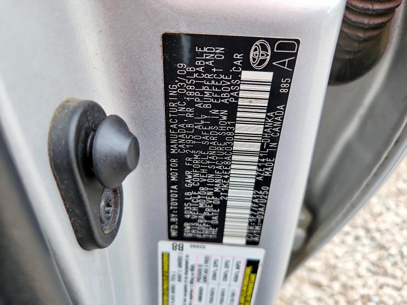 2010 Toyota Matrix მანქანა იყიდება აუქციონზე, vin: 2T1KE4EE8AC030831, აუქციონის ნომერი: 65554156