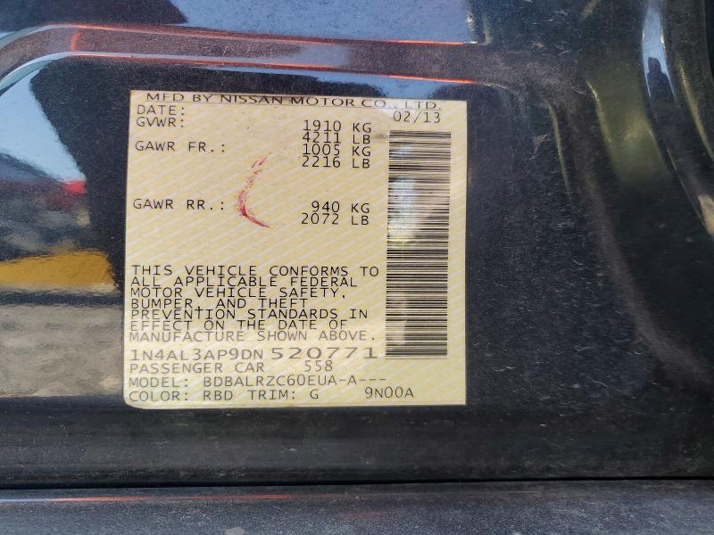 Aukcja sprzedaży 2013 Nissan Altima, vin: 1N4AL3AP9DN520771, numer aukcji: 67095696