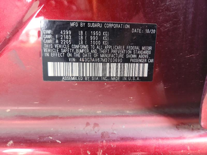Продаж на аукціоні авто 2021 Subaru Impreza, vin: 4S3GTAV67M3703690, номер лоту: 63418716