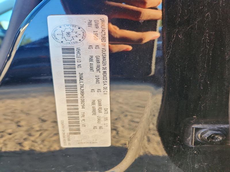 64564446 :رقم المزاد ، 3VWLL7AJ9BM108294 vin ، 2011 Volkswagen Jetta مزاد بيع