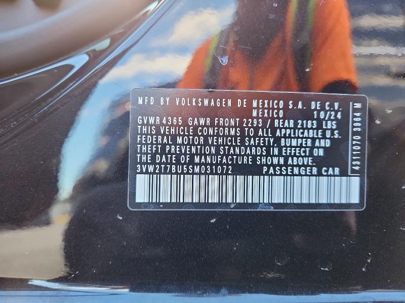 Aukcja sprzedaży 2025 Volkswagen Jetta, vin: 3VW2T7BU5SM031072, numer aukcji: 65028026
