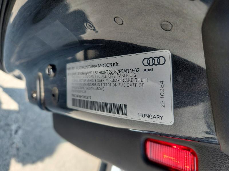 Продаж на аукціоні авто 2017 Audi Tts, vin: TRUC1AFV6H1000874, номер лоту: 64233396