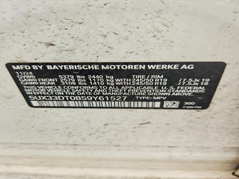 Aukcja sprzedaży 2025 Bmw X4, vin: 5UX33DT08S9Y61527, numer aukcji: 63878816