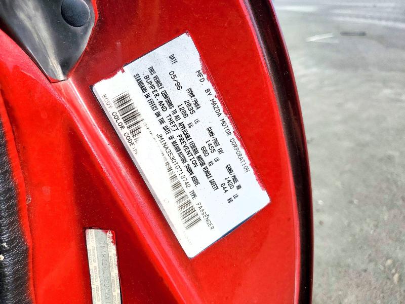 1996 Mazda Mx-5 Miata მანქანა იყიდება აუქციონზე, vin: JM1NA3530T0718742, აუქციონის ნომერი: 64084586