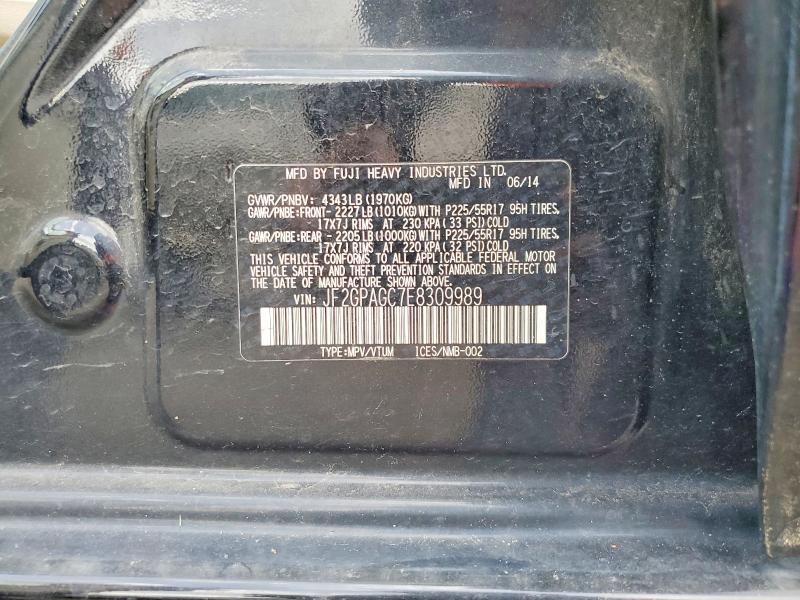 Продаж на аукціоні авто 2014 Subaru Xv Crosstrek, vin: JF2GPAGC7E8309989, номер лоту: 66141226