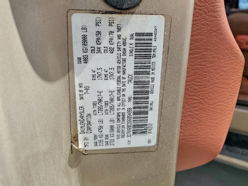Продажа на аукционе авто 2003 Dodge Ram 2500, vin: 3D7KA28C93G854958, номер лота: 65959856