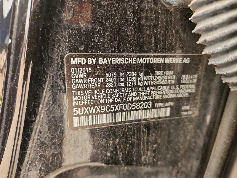 Продажа на аукционе авто 2015 Bmw X3, vin: 5UXWX9C5XF0D58203, номер лота: 63651386