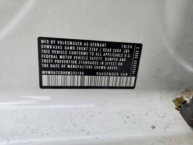 Aukcja sprzedaży 2024 Volkswagen Gti, vin: WVWVA7CD9RW232150, numer aukcji: 66770156
